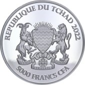 Серебряная монета 1oz Мандала Зебра "Кельтские животные" 500 франков КФА 2022 Чад