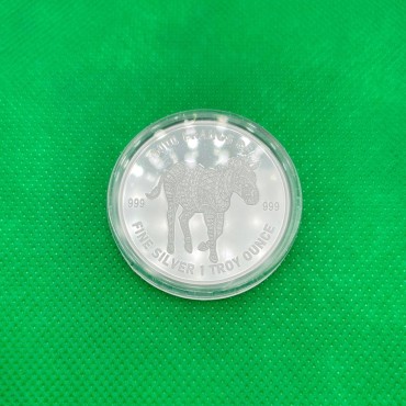Срібна монета 1oz Мандала Зебра "Кельтські тварини" 5000 франків КФА 2022 Чад