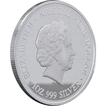 Срібна монета 1oz Акула проти Крокодила 1 долар 2022 Ніуе