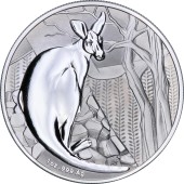 Серебряная монета 1oz Кенгуру 1 доллар 2022 Австралия (Frosted Uncirculated)