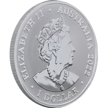 Серебряная монета 1oz Кенгуру 1 доллар 2022 Австралия (Frosted Uncirculated)