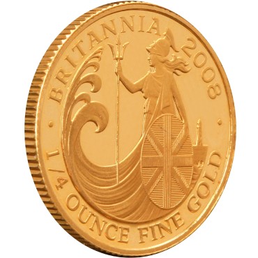 Золотая монета 1/4oz Британия 25 английских фунтов 2008 Великобритания