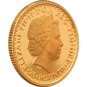 Золота монета 1/4oz Британія 25 фунтів стерлінгов 2021 Великобританія