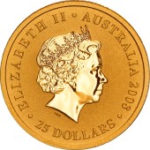 Золота монета 1/4oz Кенгуру 25 доларів 2008 Австралія