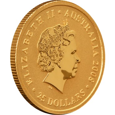 Золота монета 1/4oz Кенгуру 25 доларів 2008 Австралія
