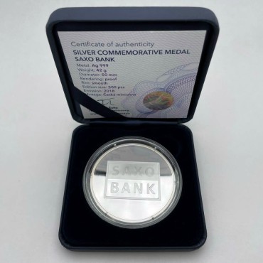 Серебряный раунд 42g Saxo Bank 2018 Чехия