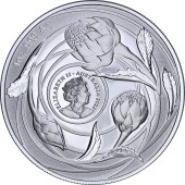 Серебряная монета 1oz Полевые Цветы - Варата 1 доллар 2022 Австралия