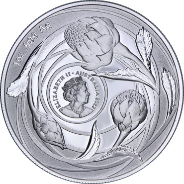 Срібна монета 1oz Польові Квіти - Варата 1 долар 2022 Австралія