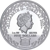 Серебряная монета 1oz Совы: Австралийские Маски 5 долларов 2022 Токелау