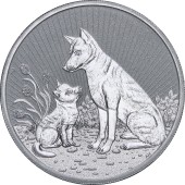 Серебряная монета 2oz Динго Следующее Поколение 2 доллара 2022 Австралия