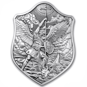 Серебряный раунд 2oz Щит Архангел Михаил Южная Корея