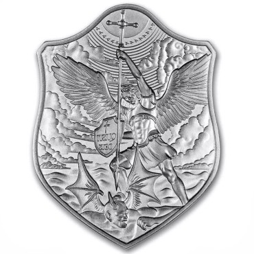 Серебряный раунд 2oz Щит Архангел Михаил Южная Корея