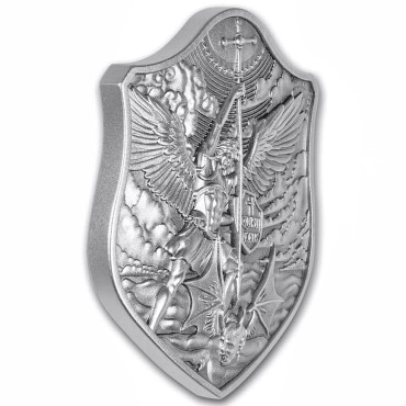 Серебряный раунд 2oz Щит Архангел Михаил Южная Корея