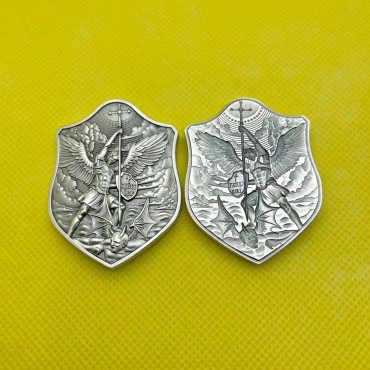 Серебряный раунд 2oz Щит Архангел Михаил Южная Корея