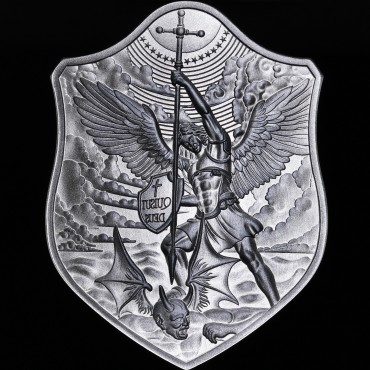 Серебряный раунд 2oz Щит Архангел Михаил Южная Корея