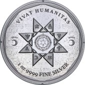 Серебряная монета 1oz Да Здравствует Человечество "Vivat Humanitas" 5 долларов 2022 Токелау
