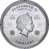 Срібна монета 1oz Хай Живе Людство "Vivat Humanitas" 5 доларів 2022 Токелау