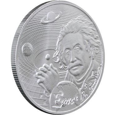 Серебряная монета 1oz Иконы Инноваций: Альберт Эйнштейн 2 доллара 2022 Ниуэ