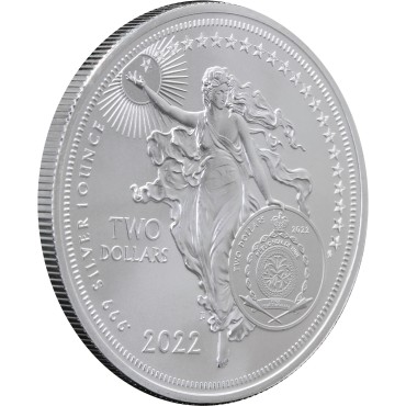 Серебряная монета 1oz Иконы Инноваций: Альберт Эйнштейн 2 доллара 2022 Ниуэ