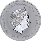 Серебряная монета 1oz Гомер Симпсон (серия "Симпсоны") 1 доллар 2022 Тувалу