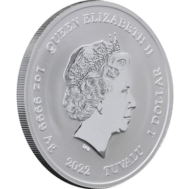 Серебряная монета 1oz Гомер Симпсон (серия "Симпсоны") 1 доллар 2022 Тувалу