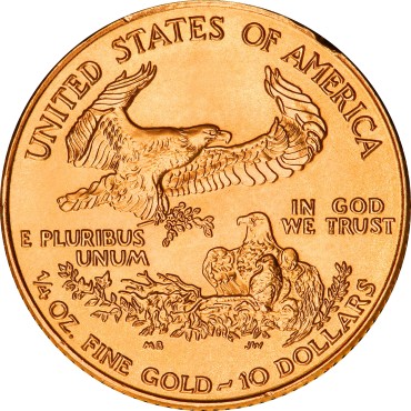 Золотая монета 1/4oz Американский Орел 10 долларов 1997 США