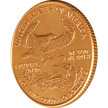 Золотая монета 1/4oz Американский Орел 10 долларов 1997 США