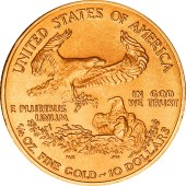 Золотая монета 1/4oz Американский Орел 10 долларов 2003 США