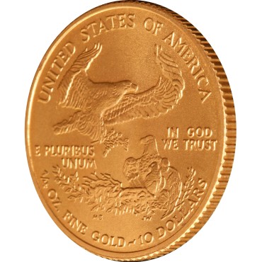 Золотая монета 1/4oz Американский Орел 10 долларов 2003 США