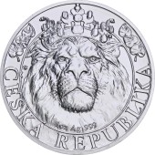 Серебряная монета 1oz Чешский Лев 2 доллара 2022 Ниуэ