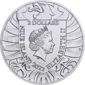 Серебряная монета 1oz Чешский Лев 2 доллара 2022 Ниуэ