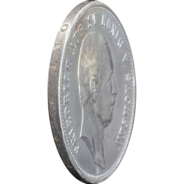 Серебряная монета 3 марки 1910 Саксония Германская Империя