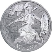 Серебряная монета 1oz Боги Олимпа "Афина" 1 доллар 2022 Тувалу
