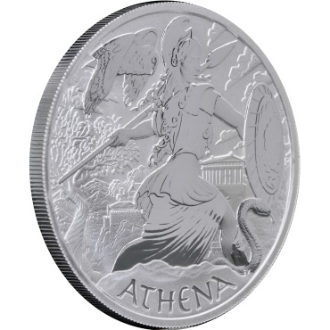 Срібна монета 1oz Боги Олімпу "Афіна" 1 долар 2022 Тувалу