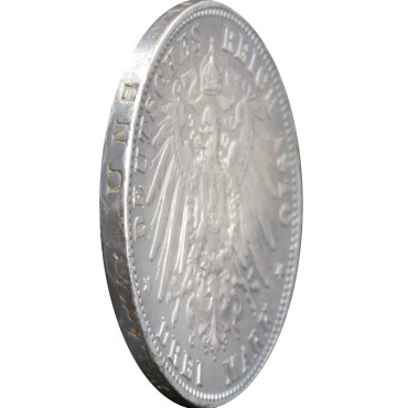 Серебряная монета 3 марки 1910 Саксония Германская Империя