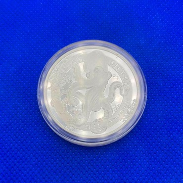 Срібна монета 1oz Карибський Восьминіг 1 долар 2022 Барбадос
