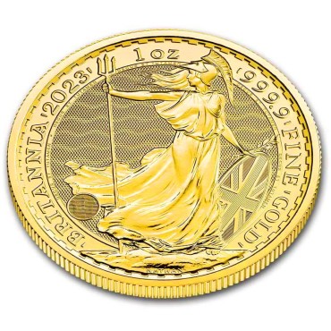 Золотая монета 1oz Британия 100 английских фунтов 2023 Великобритания