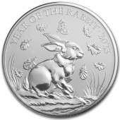 Монета Год Кролика 5 фунтов 2023 Великобритания