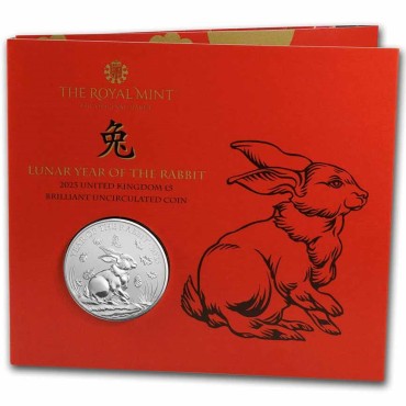 Монета Рік Кролика 5 фунтів 2023 Великобританія