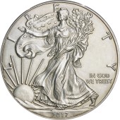Серебряная монета 1oz Американский Орел 1 доллар 2017 США