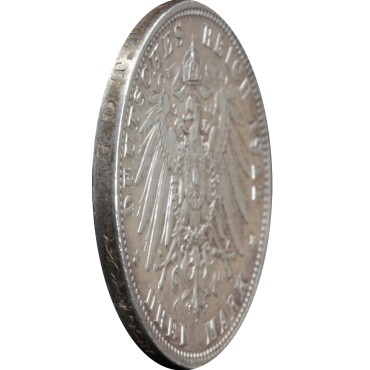 Срібна монета "90 років із дня народження Луітпольда Баварського" 3 марки 1911 Баварія Німецька імперія