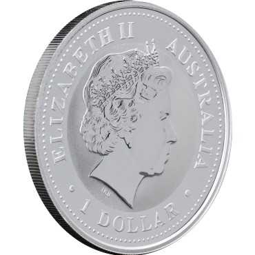 Срібна монета 1oz Кукабарра 1 долар 2004 Австралія (позолота)