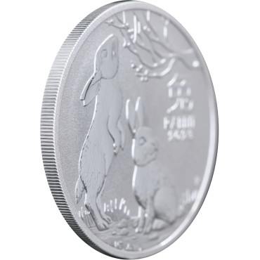Срібна монета 1oz Рік Кролика 1 долар 2023 Австралія