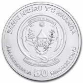 Срібна монета 1oz Рік Кролика 50 франків 2023 Руанда