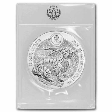 Срібна монета 1oz Рік Кролика 50 франків 2023 Руанда