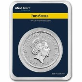 Серебряная монета 1oz Британия 2 английских фунта 2023 Великобритания (MintDirect® Premier + PCGS FS®)