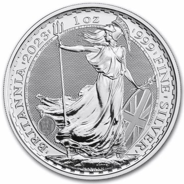 Срібна монета 1oz Британія 2 англійських фунта 2023 Великобританія (MintDirect® Premier + PCGS FS®)