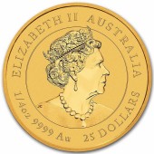 Золота монета 1/4oz Рік Кролика 25 доларів 2023 Австралія