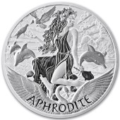 Серебряная монета 1oz Боги Олимпа "Афродита" 1 доллар 2022 Тувалу