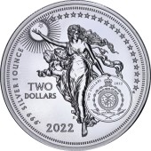 Серебряная монета 1oz Иконы Инноваций: Братья Райт 2 доллара 2022 Ниуэ